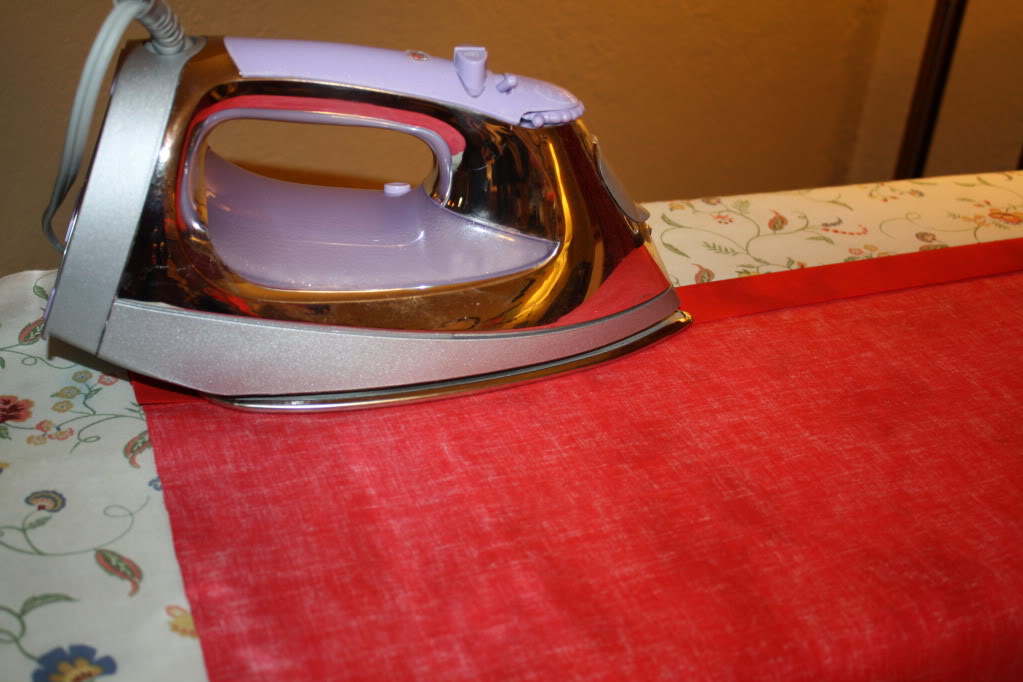 Ironing the material