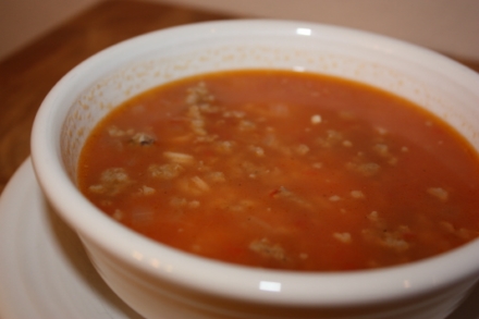 sausage tomato  soup