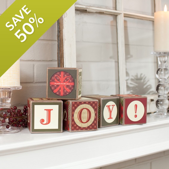 Redeemed Christmas - Christmas Wooden Blocks, Set of 6