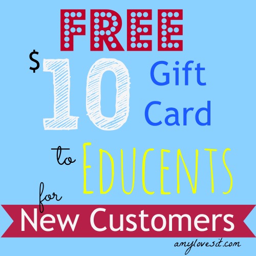 Free $10 Gift Card to Educents for New Customers | AmyLovesIt.com