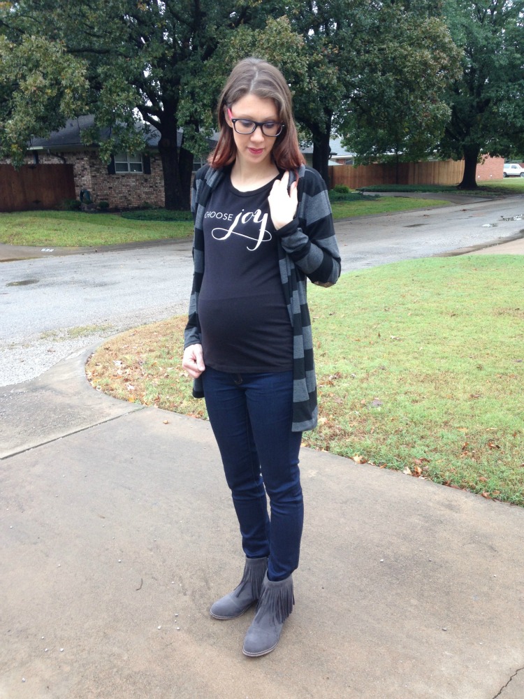 October 2015 Stitch Fix 1 Sweater and Maternity Jeans